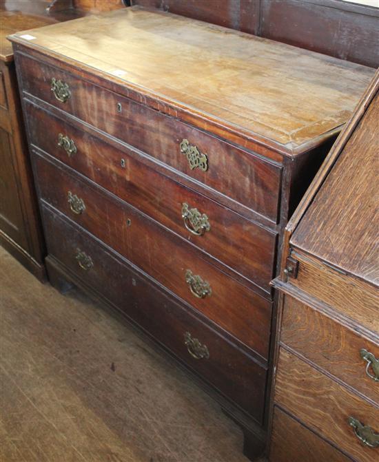 Mahogany 4 drawer chest